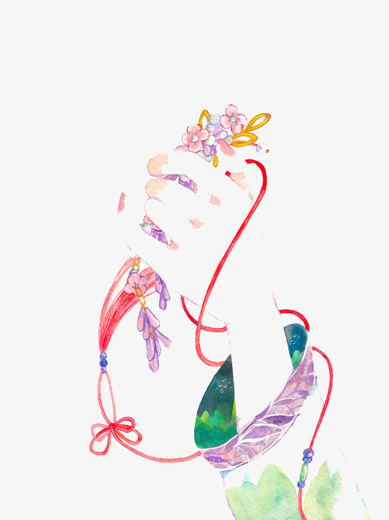 水彩手指