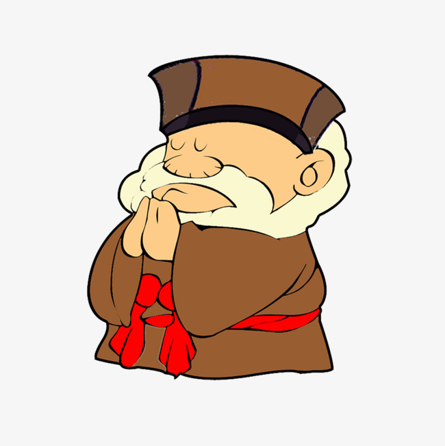 手绘卡通褐色土地公