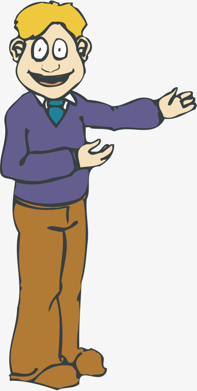 电视节目主持人行业的概念企业漫画矢量