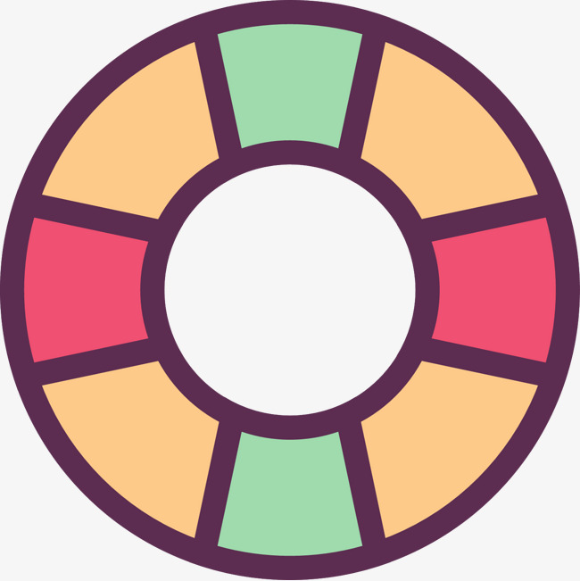 卡通线条夏季游泳泳圈