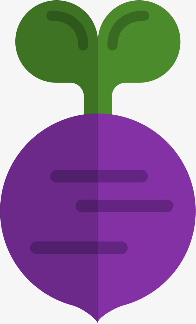 紫色简约萝卜装饰图案