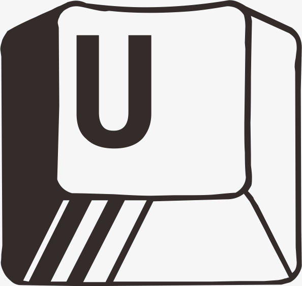 按键上的字母u