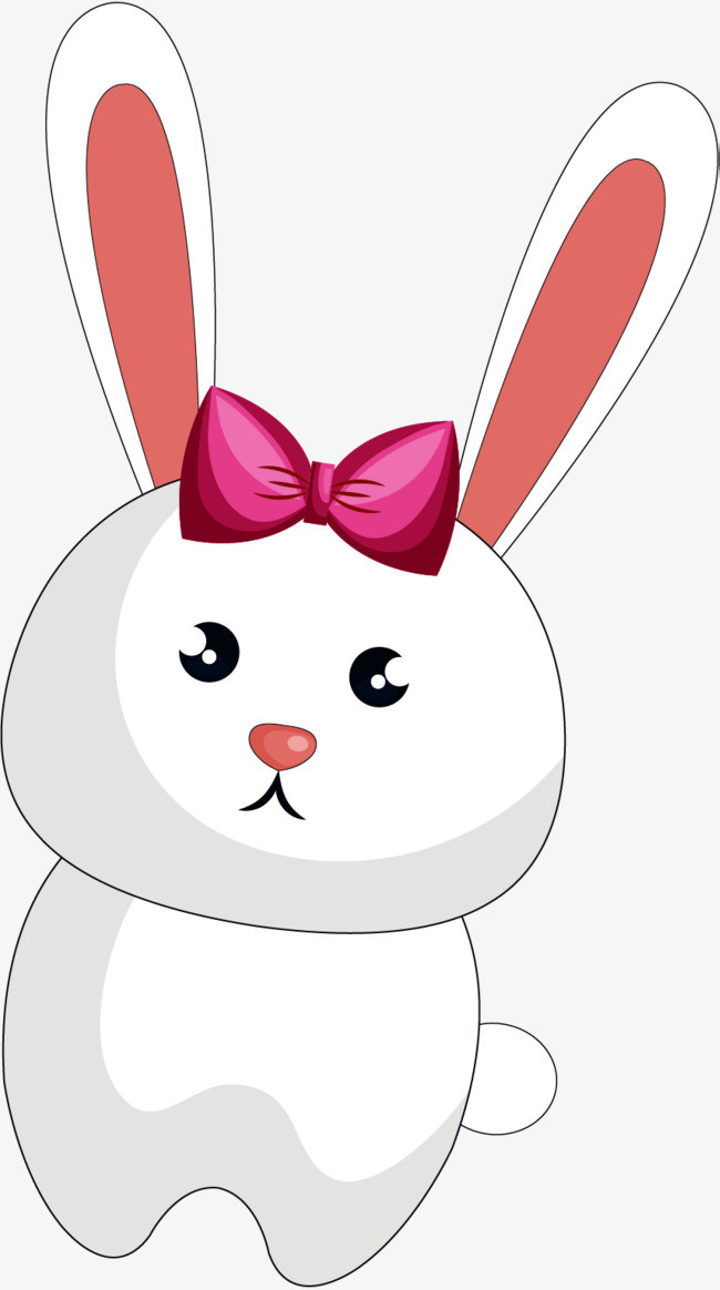 白色卡通兔子装饰图案