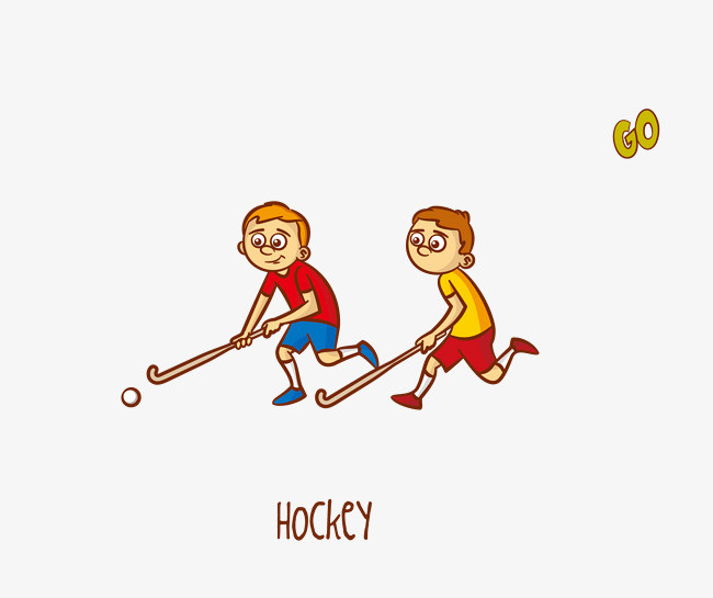 矢量卡通hockey素材