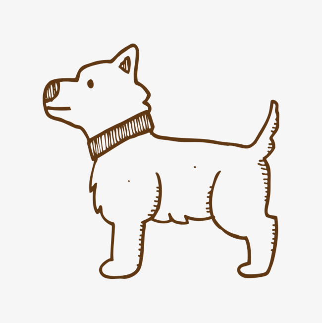 卡通手绘动物小狗