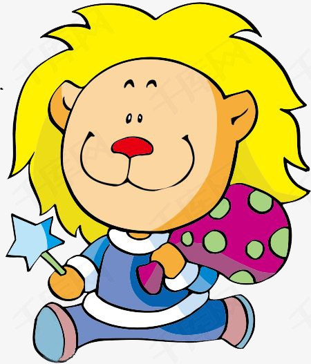 可爱的卡通狮子