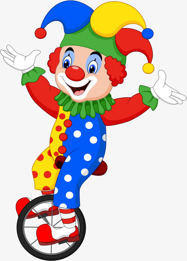 多彩卡通小丑装饰图案