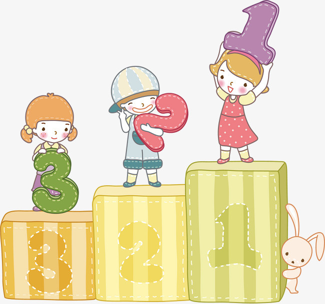 领奖台上的小朋友