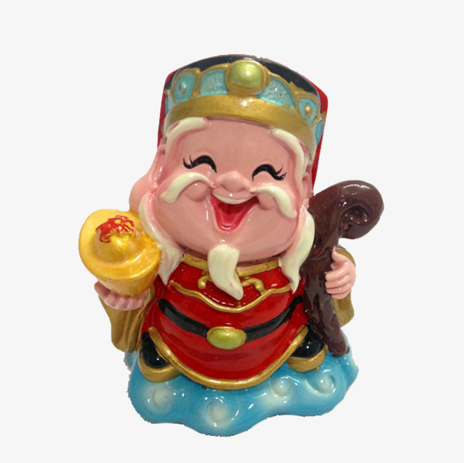 卡通q版土地公泥塑