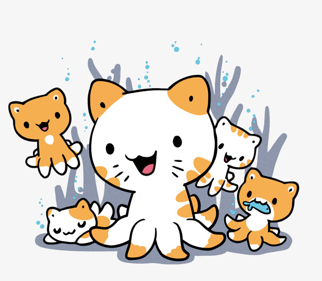 矢量章鱼猫