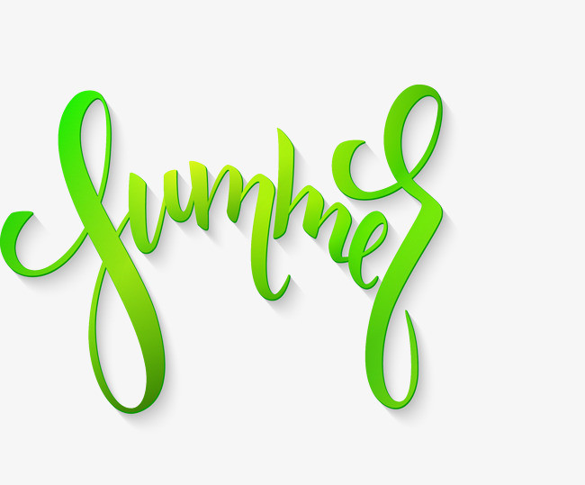 绿色简约字母艺术字