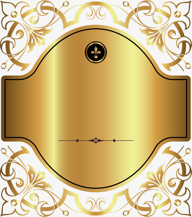 黄色简约牌子装饰图案