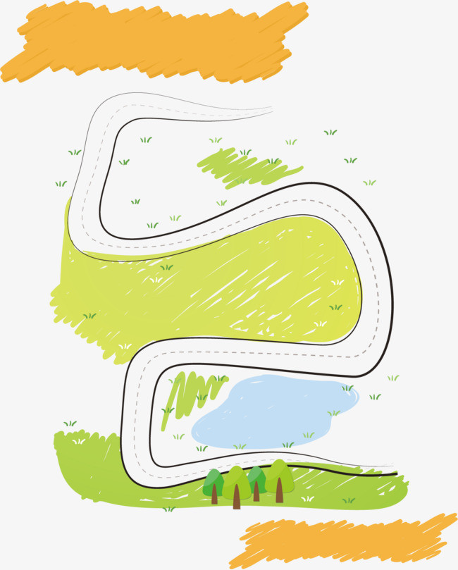 路线图 卡通颜色 小清新 路线图