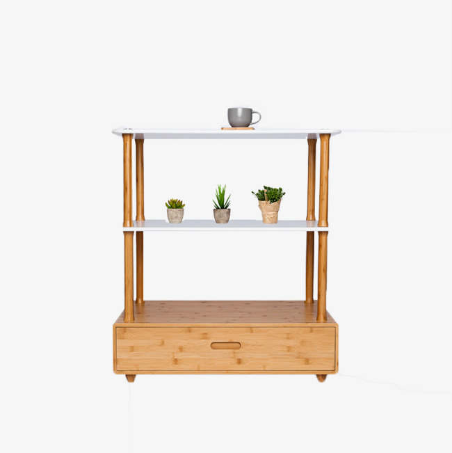 白色植物置物台