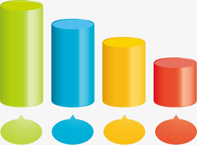 矢量ppt柱状分析图