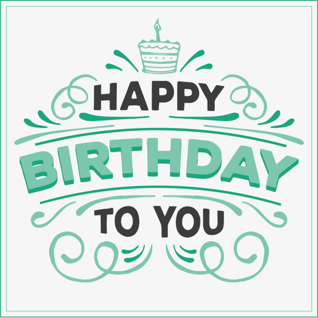 矢量手绘生日快乐图标