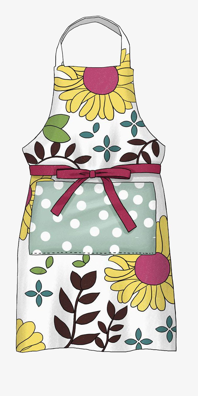 卡通向日葵厨房围裙