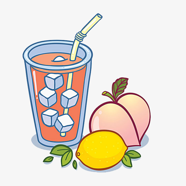 手绘大暑创意西瓜冷饮元素设计