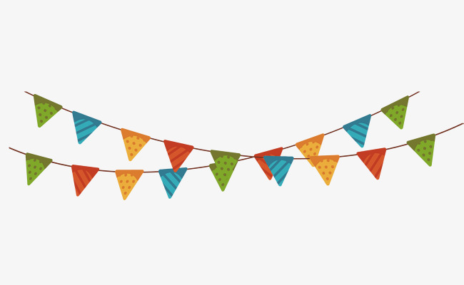 矢量彩旗png素材-90设计