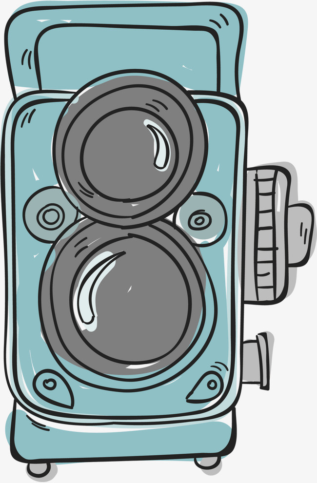 绿色手绘摄像机