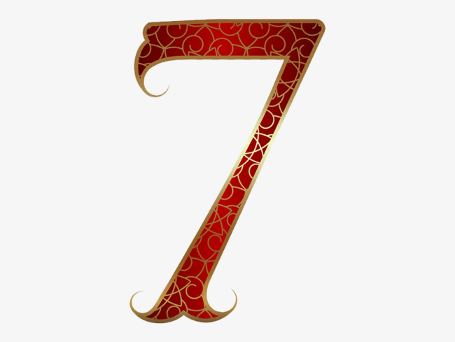 红色花纹数字7