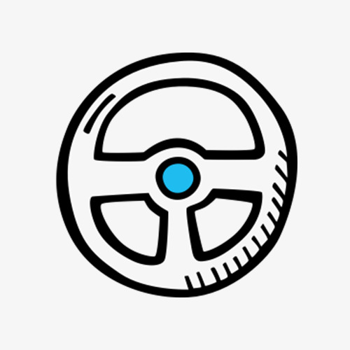 手绘方向盘png素材-90设计