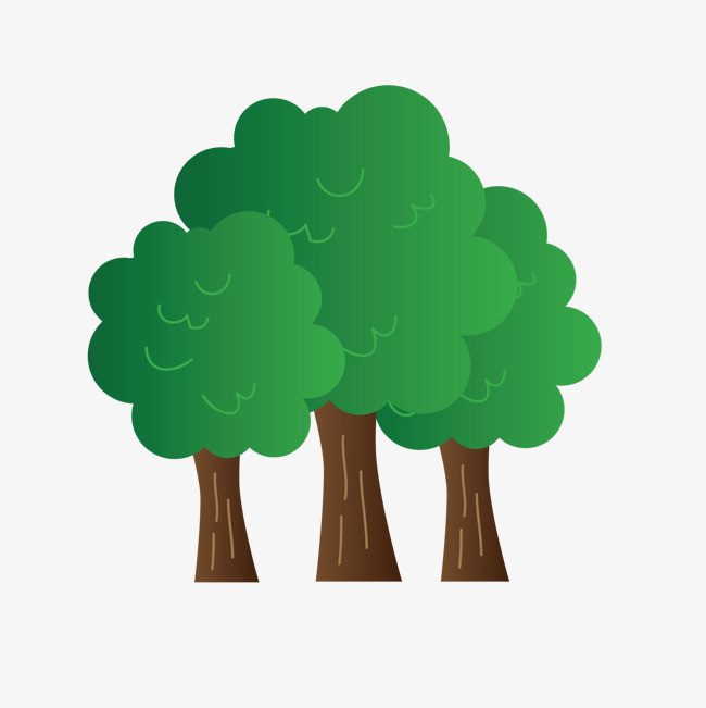 矢量绿树