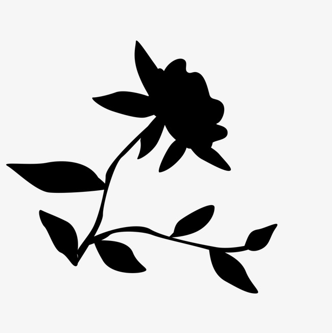 黑色的花朵png素材-90设计
