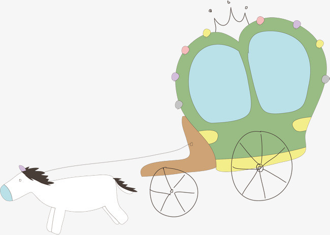 卡通人力车矢量