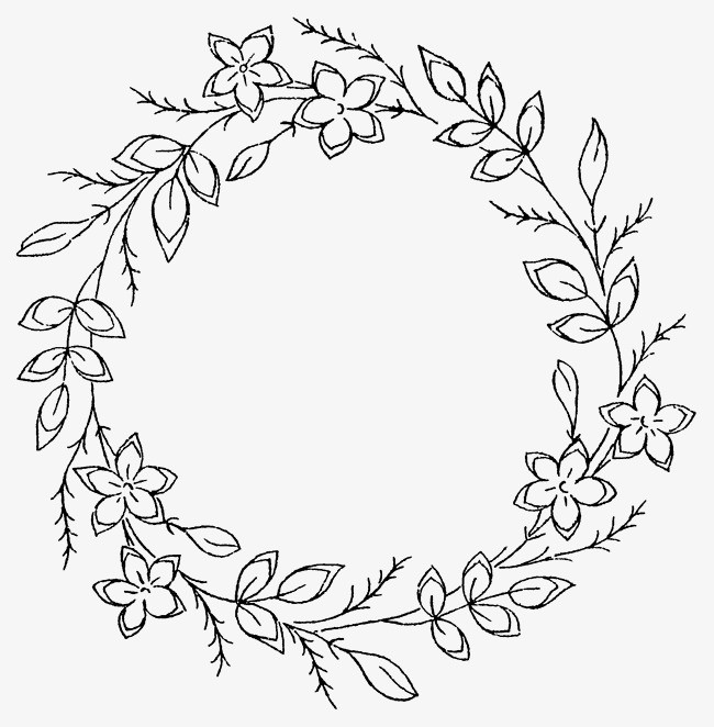 手绘花环