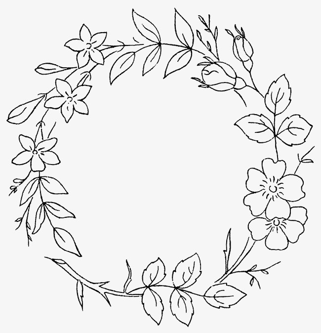 手绘的花环