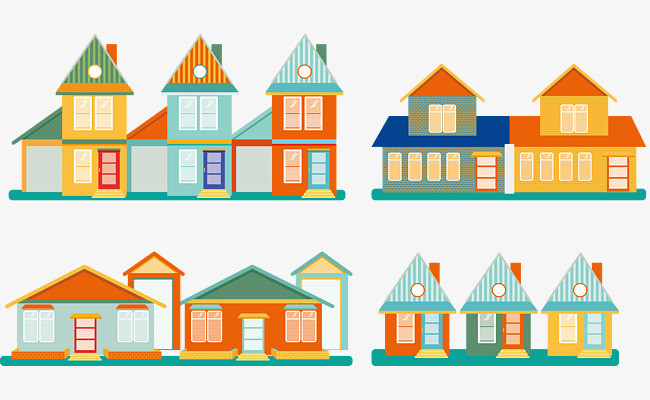 矢量彩色一排书本