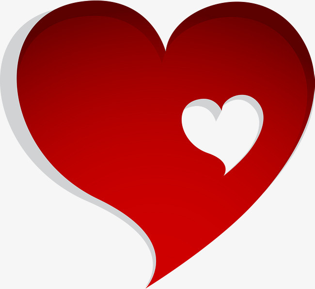 红色卡通手绘心形红心爱心元素设计