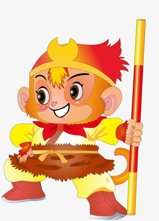 原创手绘国风戏曲人物大闹天宫之美猴王孙悟空猴子矢量素材