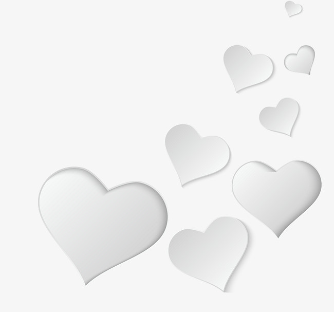 灰色简约爱心装饰