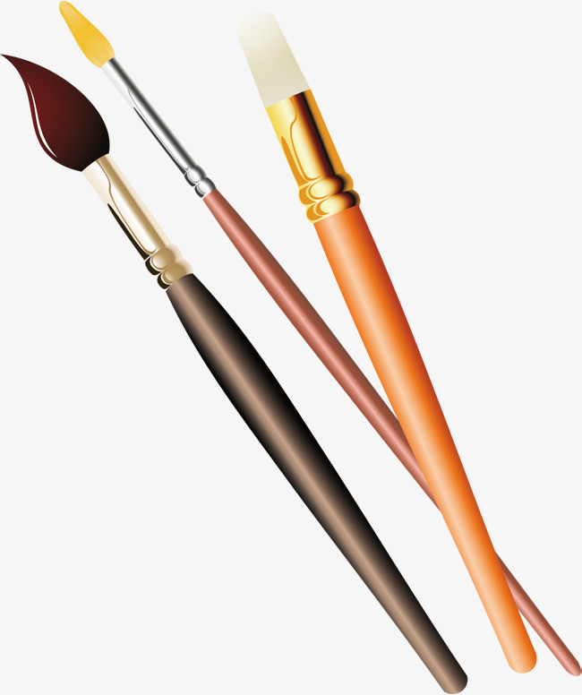 画笔装饰设计矢量