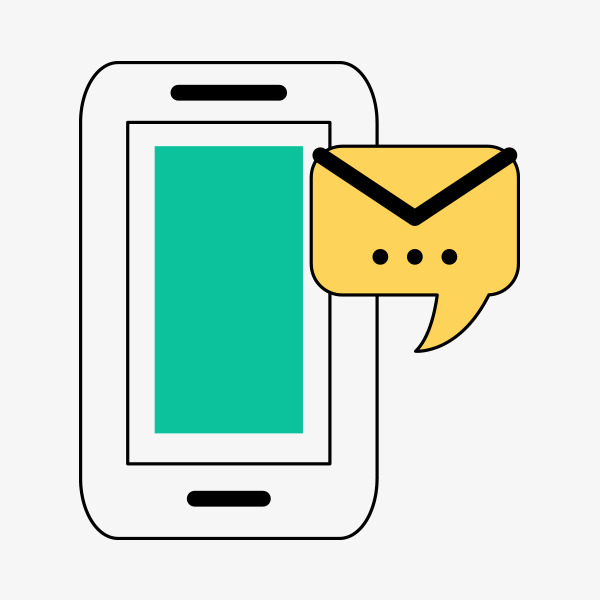 手绘手机和对话框