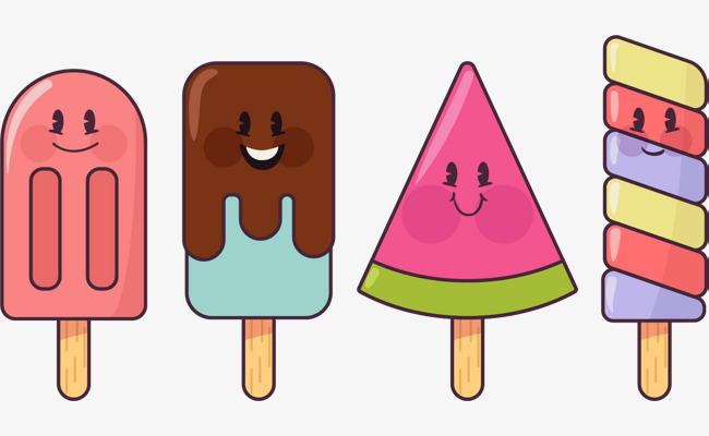 矢量手绘冰棍
