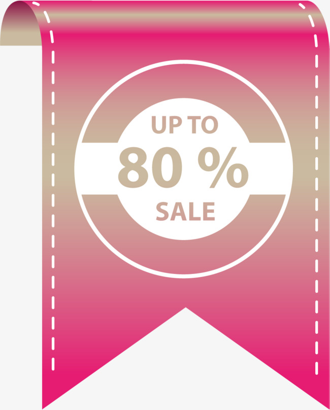 八折封顶旗子标签