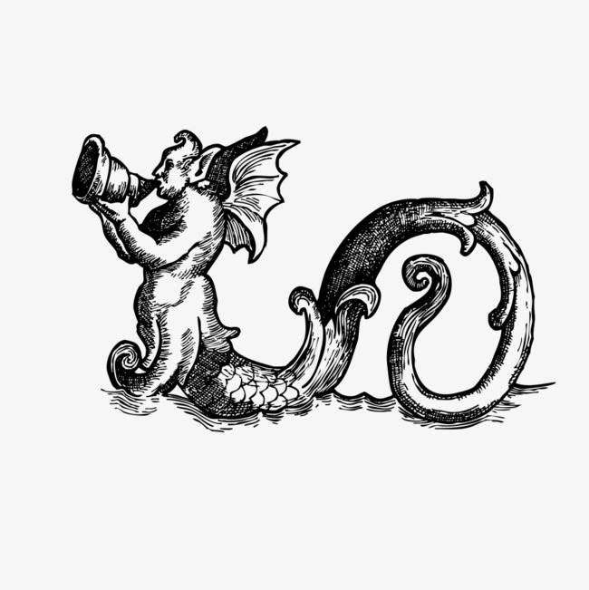 狮身鱼尾人头鱼尾的怪物