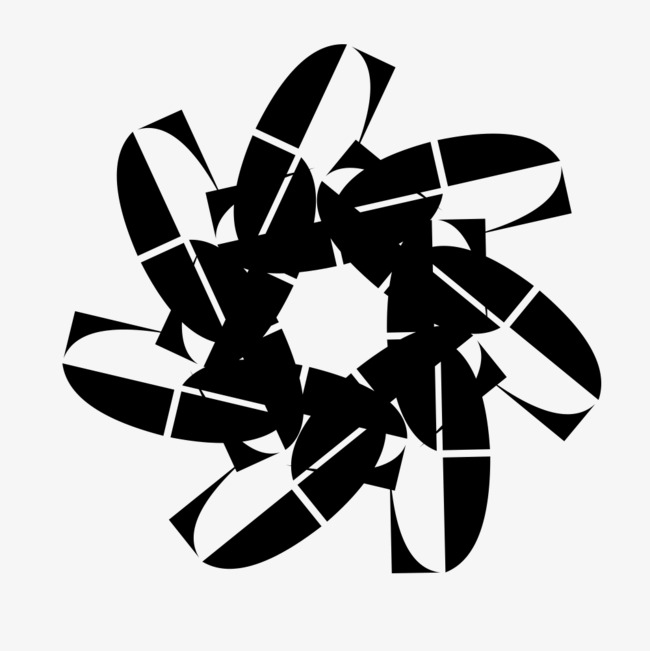 黑白相间旋转图