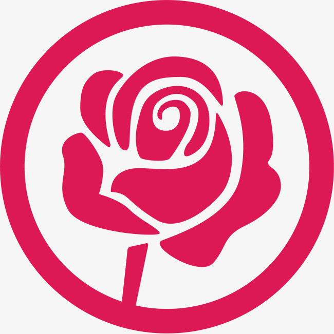 手绘玫瑰花元素