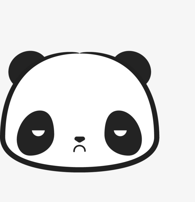 手绘熊猫头