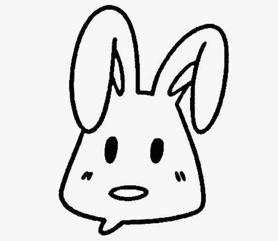 兔子头怎么画脑袋图片