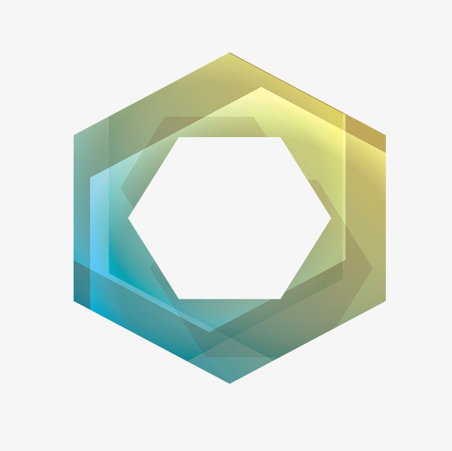 镂空六边形png素材-90设计