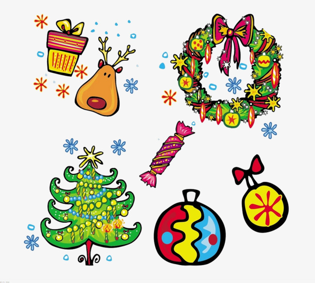 手绘圣诞节装饰