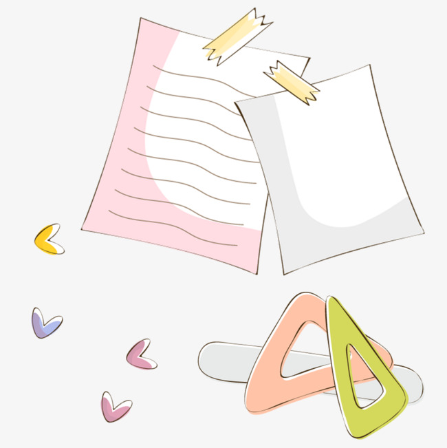 简约手绘卡通纸张商用免扣元素设计