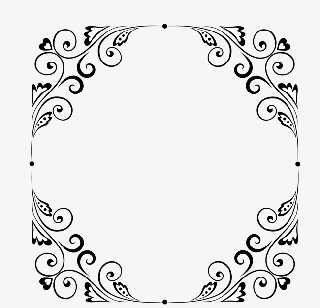 简约复古花纹花卉边框花纹元素设计