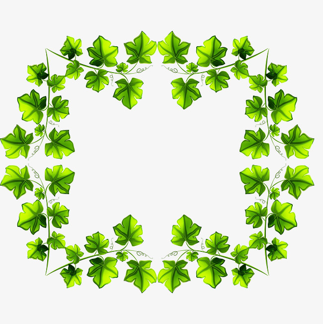 绿色植物边框下载