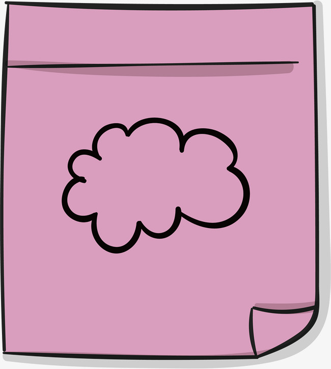 手绘紫色便利贴